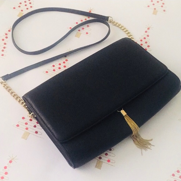 H&M Handbags - H&M Evening Bag w/Gold Accents Vegan Leather